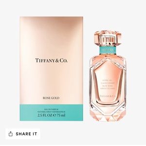 Tiffany&Co Rose Gold 2.5oz Perfume. New and sealed